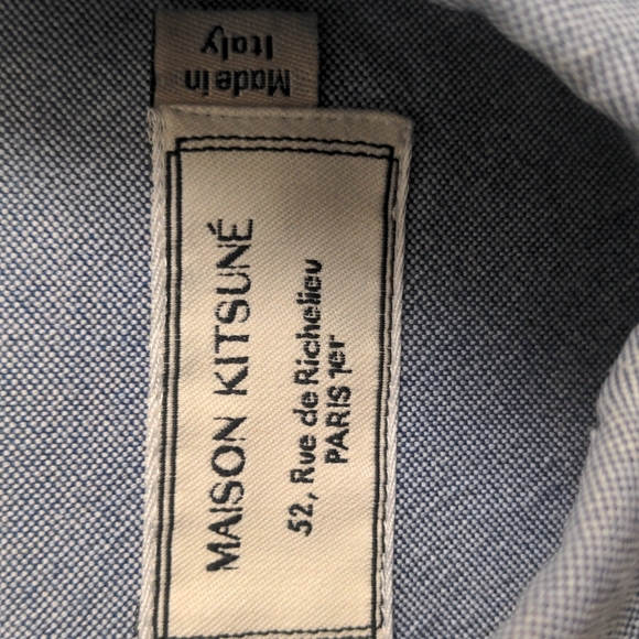 *MOVING SALE* Maison Kitsuné Men's Oxford Shirt- size FR39 - Picture 5 of 8